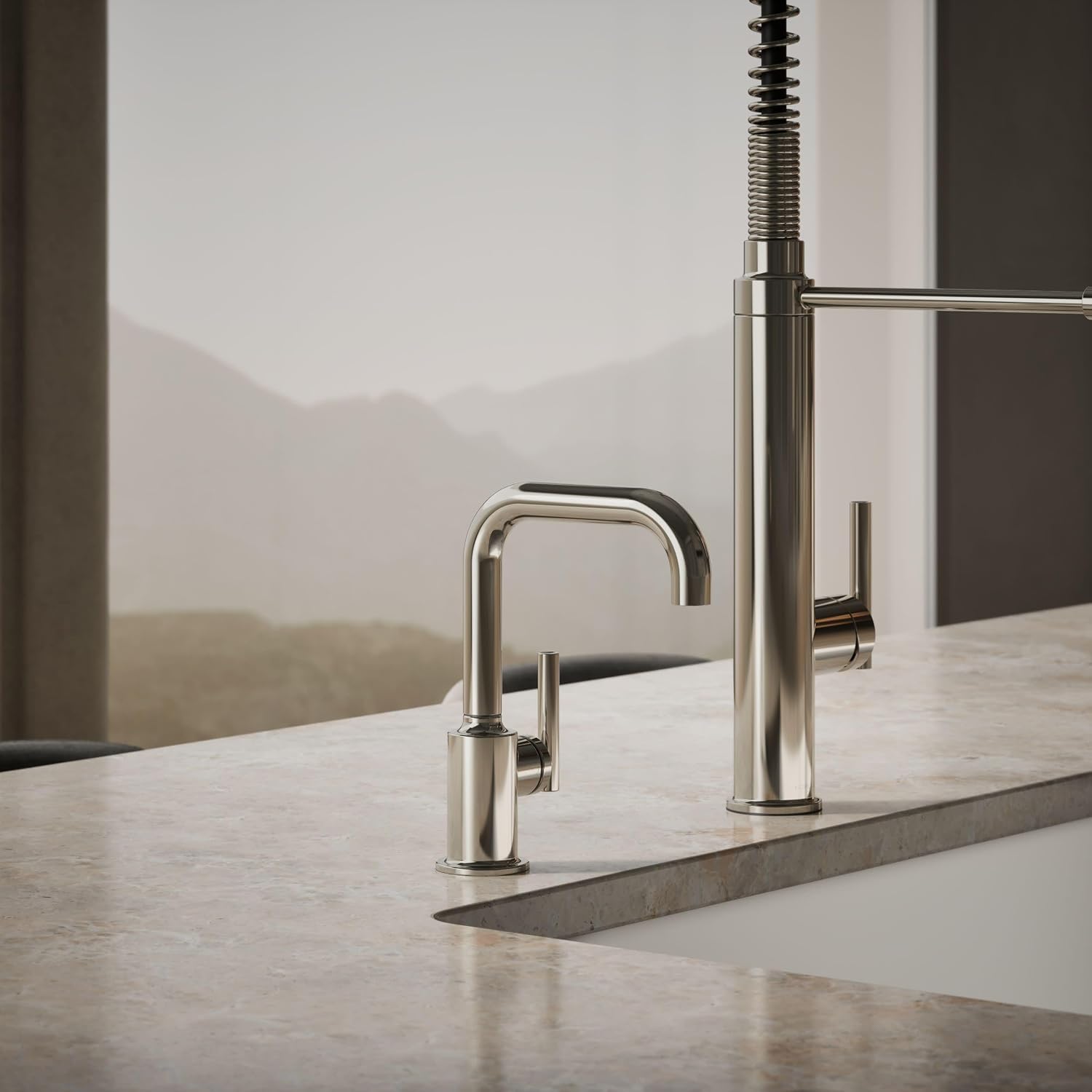 Kohler K-24077-SN Purist Beverage Faucet, Polished Nickel