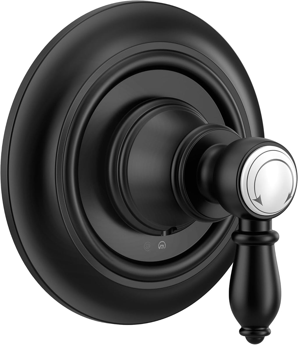 Moen UTS32205BL Weymouth 1-Handle M-CORE Transfer Valve Trim Kit, Valve Required, Matte Black