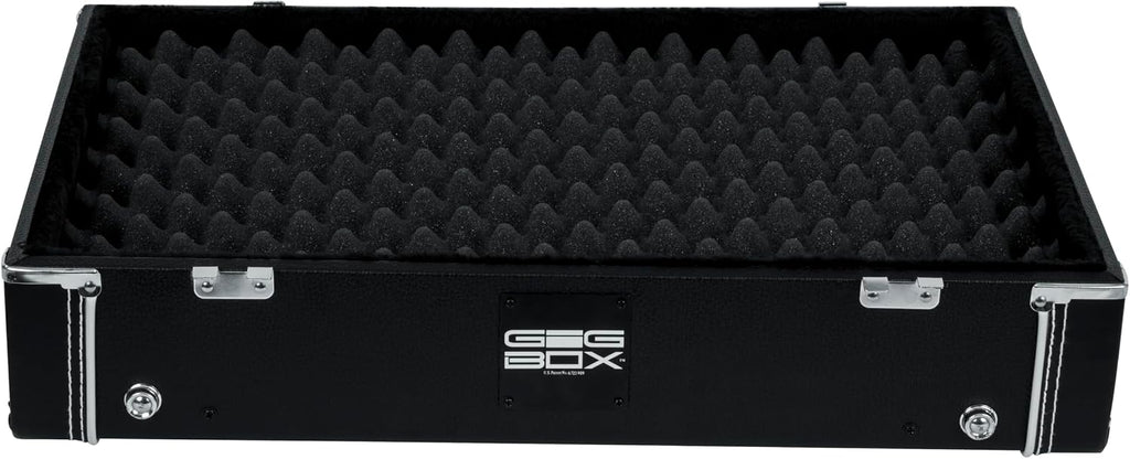 Gator Cases Gig Box Jr. Pedal Board with Built in 3x Guitar Stand | Fits Most Electric and Acoustic Guitars; Pedal Surface 21.5' x 15' (GW-GIGBOXJR)