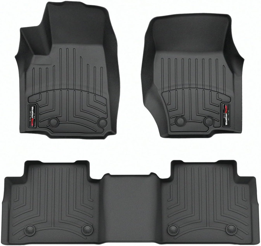 WeatherTech Custom Fit FloorLiners for Jeep Grand Cherokee, Grand Cherokee, 1st & 2nd Row (4417821-4416965), Black