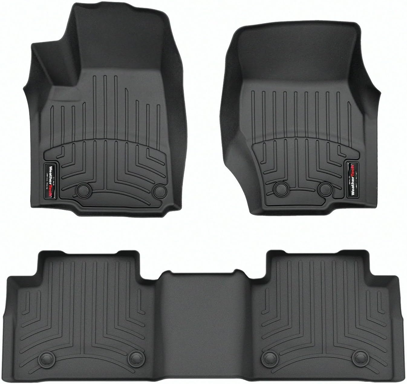 WeatherTech Custom Fit FloorLiners for Jeep Grand Cherokee, Grand Cherokee, 1st & 2nd Row (4417821-4416965), Black