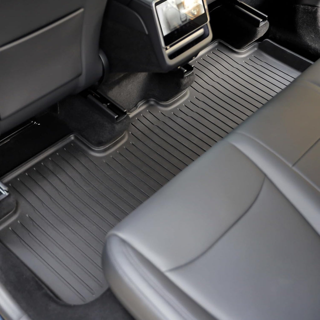 WEIZE Tesla Model Y Juniper Floor Mats 2025 2026, 11 PCS Full Set All Weather Non-Slip Floor Mats & Cargo Liners, Black Car Mats for Tesla Interior Accessories ((Not for Standard)