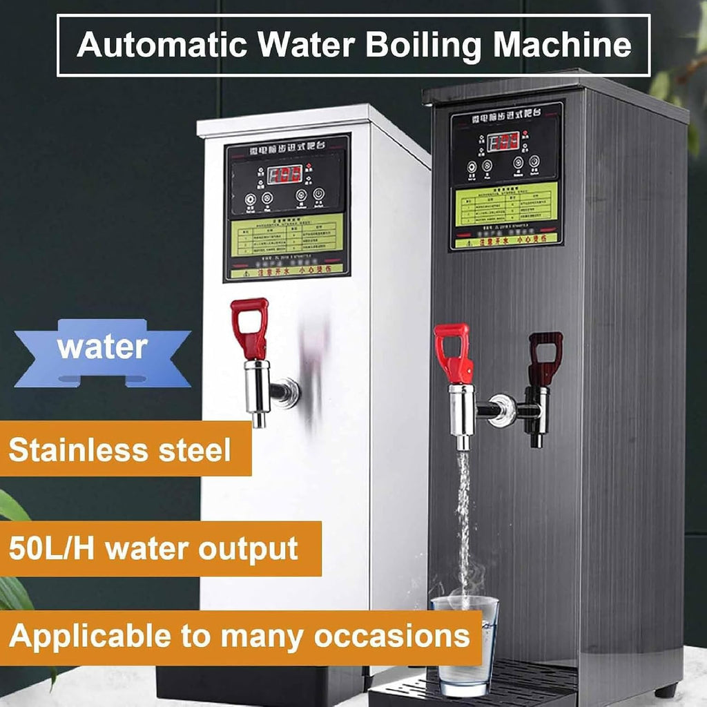 Water Boiler, Stepping Type Boiling Water Machine, Hot Water Dispensers, with Digital Temperature Display and Timer, for Coffee, Tea (Black 25l)