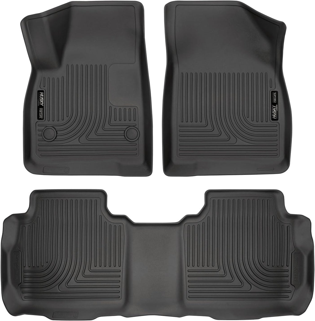 Husky Liners Weatherbeater Floor Mats | Fits 2019-2026 Chevrolet Blazer, 2017-2025 Cadillac XT5, 17-23 GMC Acadia | Front & 2nd Row, 3-pc Black - 99141