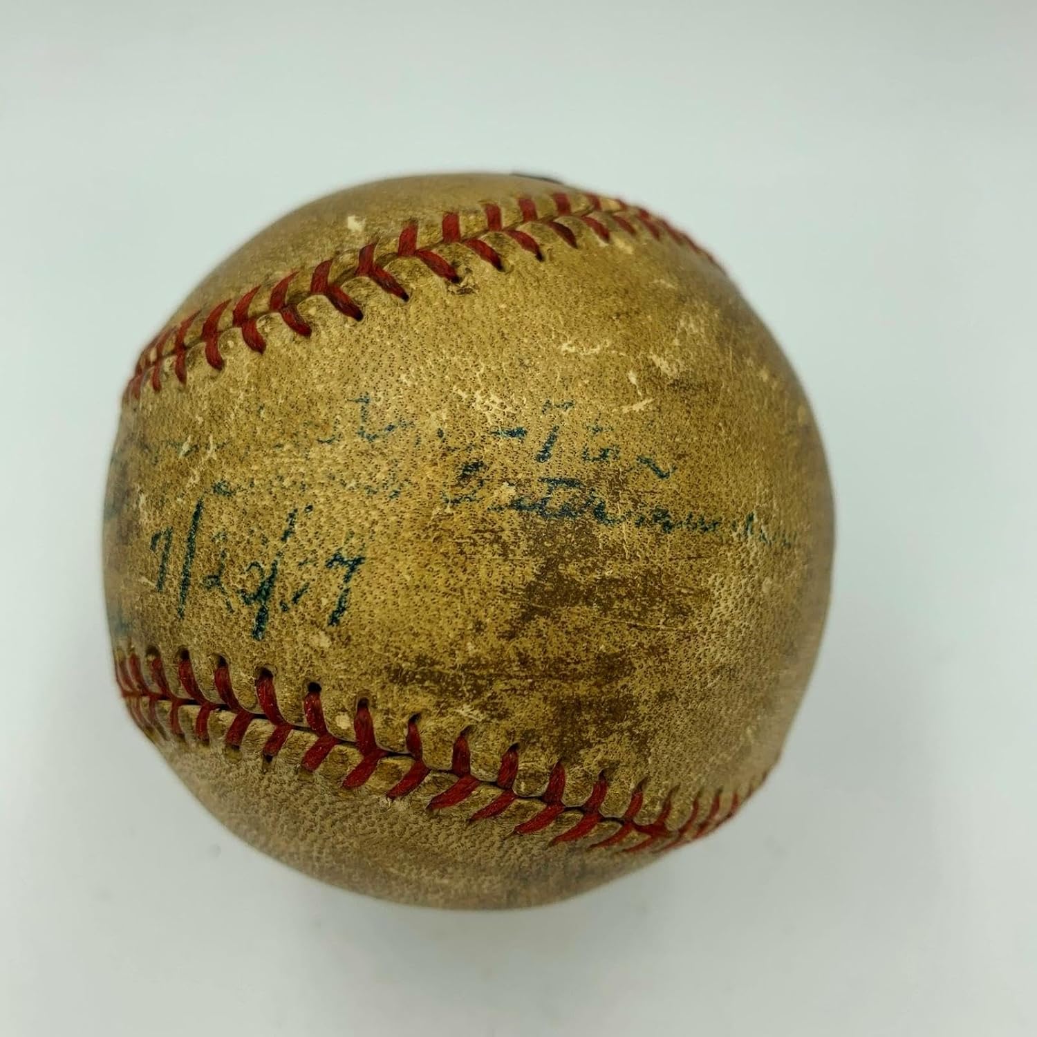 Mickey Cochrane Single Signed Inscribed Game Used Baseball 1934 MVP Season JSA - MLB Autographed Game Used Baseballs