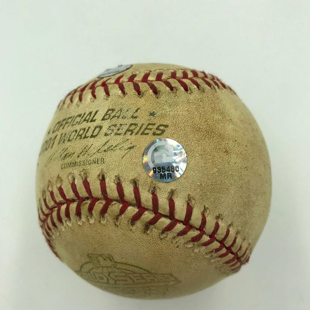 2001 World Series Game 1 Game Used Baseball Signed By Curt Schilling Steiner COA - MLB Autographed Game Used Baseballs