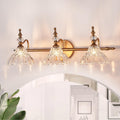HDDFL Bathroom Vanity Lights Bathroom Lighting Fixtures Over Mirror Matte Brass 3 Lights Vanity Lighting Fixture Modern Wall Sconces for Bedroom Dressing Room Living Room