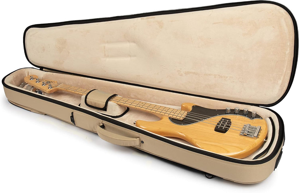 Gator Cases ICON Series Premium Weather Resistant Gig Bag for Bass Guitars with TSA Luggage Lock-Friendly Zipper Pulls; Khaki(G-ICONBASS-KHK)