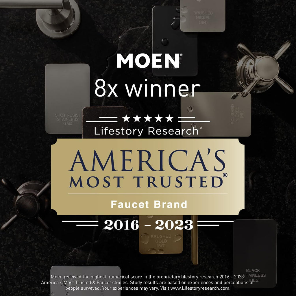 Moen Greenfield Matte Black 3-Light Vanity Fixture, Wall Mounted Bathroom Sconces Light Fixture, YB1763BL