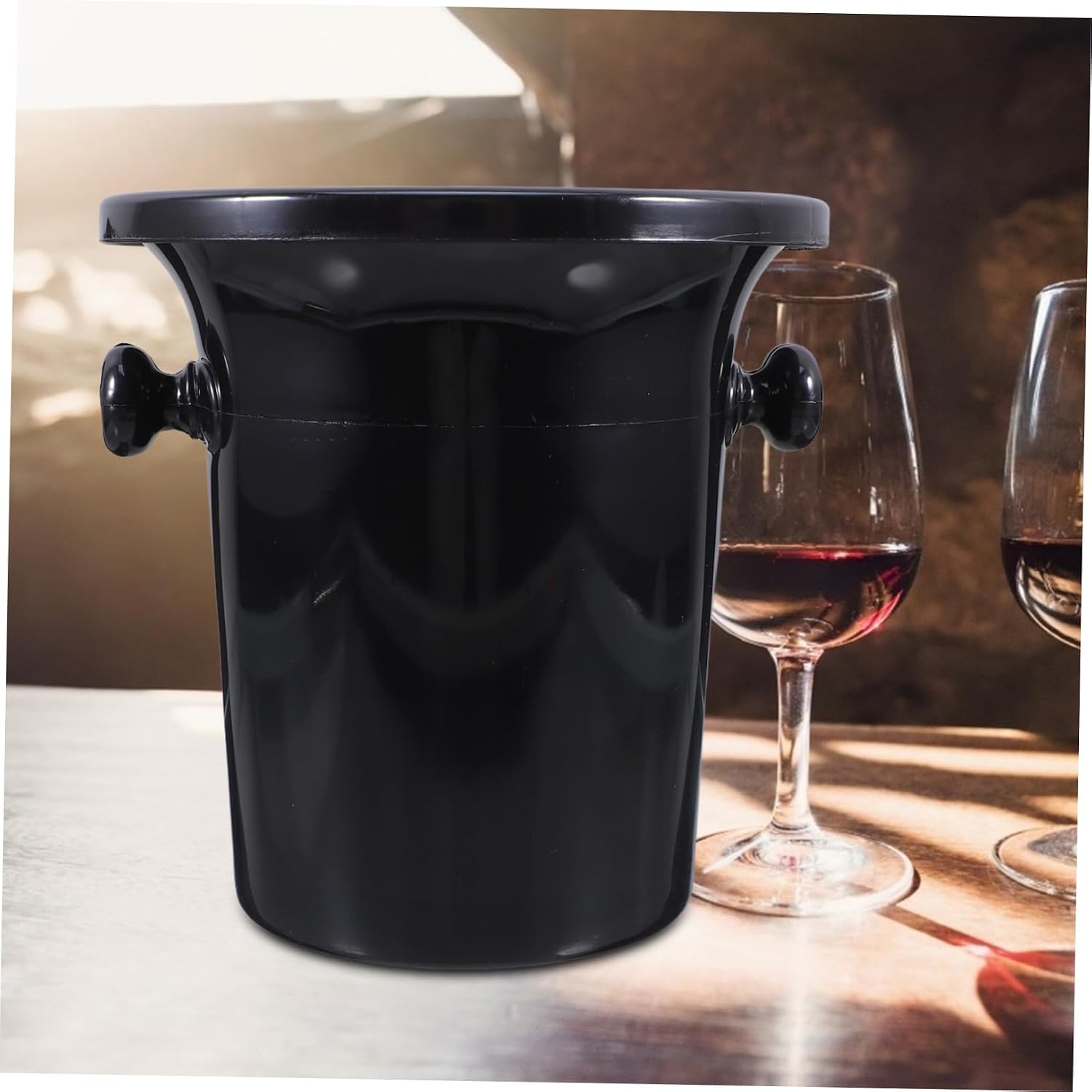Western Style Pp Drink Buckets 4pcs Double Handles Spitting Barrels Ice Bucket Set for Wine