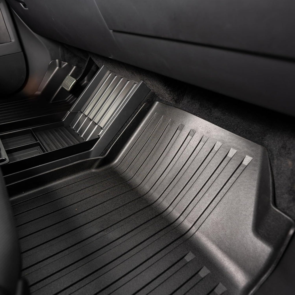 OEDRO Floor Mats Fit for Tesla Cybertruck 2023-2026, All Weather TPE Car Liners for 2024 Cybertruck Truck Accessories, Custom Fit Base/Cyberbeast/Long Range, 1st and 2nd Row