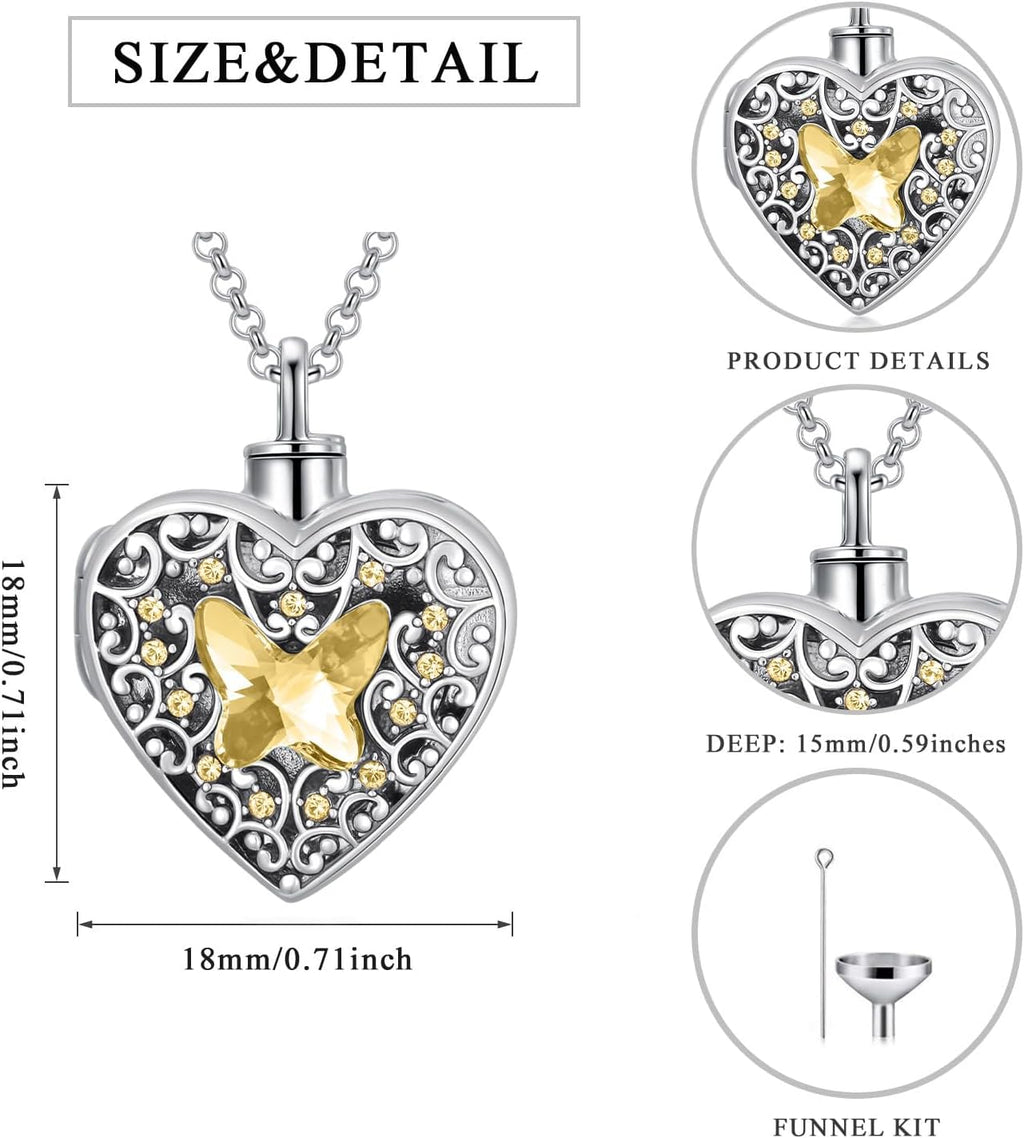 Dorunmo Personalized Heart Urn Locket Necklace for Ashes and Pictures 925 Sterling Silver Customized Locket Memorial Keepsake Cremation Jewelry for Ashes for Women Men Keep Someone Near to You