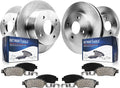 Detroit Axle - Brake Kit for 2012 2013 2014 2015 2016 2017 2018 Toyota Yaris [Rear Disc], Disc Brakes Rotors Ceramic Brake Pads Replacement : 10.83' inch Front and 10.20' inch Rear Rotor