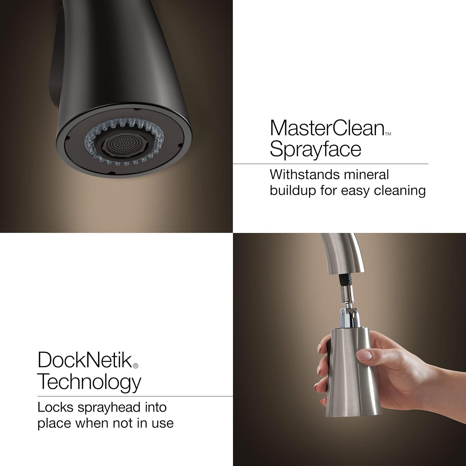 KOHLER K-REC22745-SD-2MB Semi-Professional Kitchen Sink Faucets with Soap Dispenser, Commercial Kitchen Faucets with Pull Down Sprayer, Vibrant Brushed Moderne Brass
