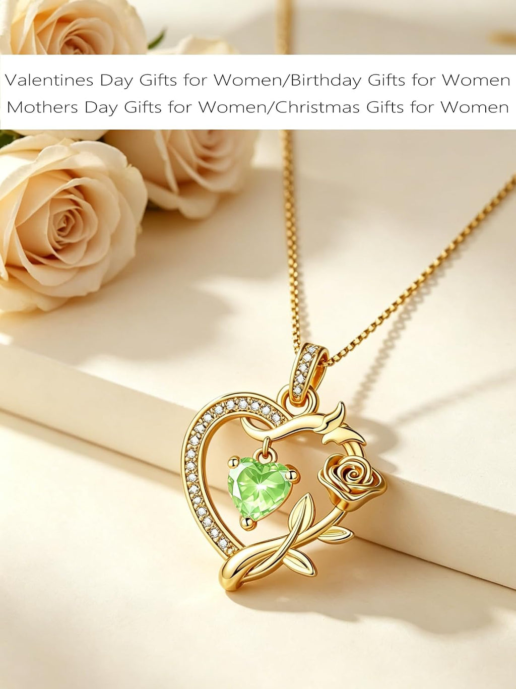 HeartMelody Heart Necklaces for Women Gold,14k 18K White Gold Plated Dainty Rose Butterfly Necklace with Garnet Birthstone Pendant Necklace Everyday Jewelry Birthday Christmas Gifts for Women Mom Her