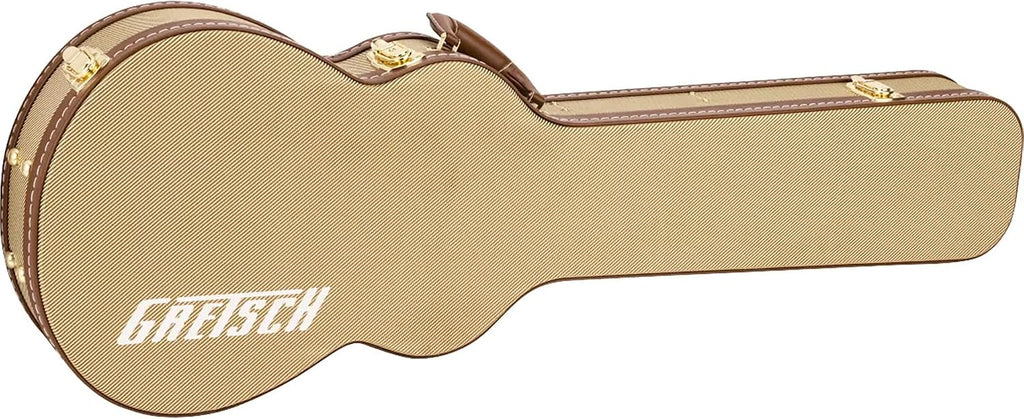 Gretsch Tweed Hardshell Case for Baritone Bass Guitar Bundle with Cable, Strap, and Picks
