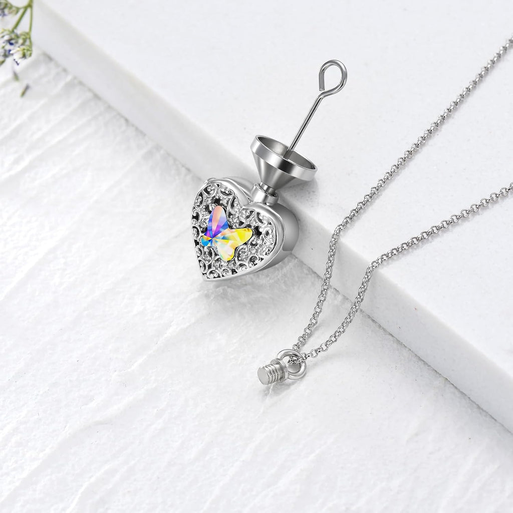 Dorunmo Personalized Heart Urn Locket Necklace for Ashes and Pictures 925 Sterling Silver Customized Locket Memorial Keepsake Cremation Jewelry for Ashes for Women Men Keep Someone Near to You