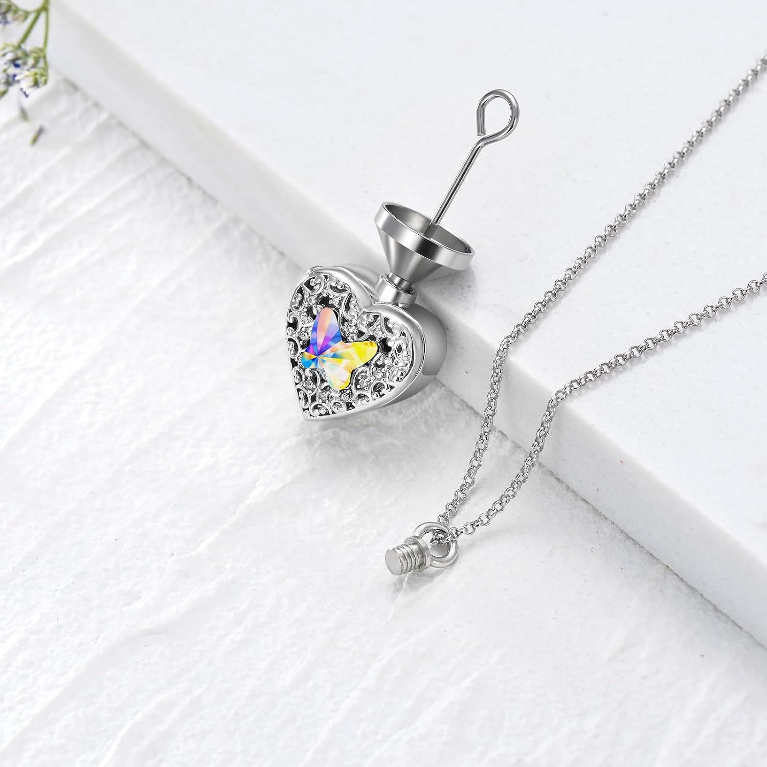 Dorunmo Personalized Heart Urn Locket Necklace for Ashes and Pictures 925 Sterling Silver Customized Locket Memorial Keepsake Cremation Jewelry for Ashes for Women Men Keep Someone Near to You