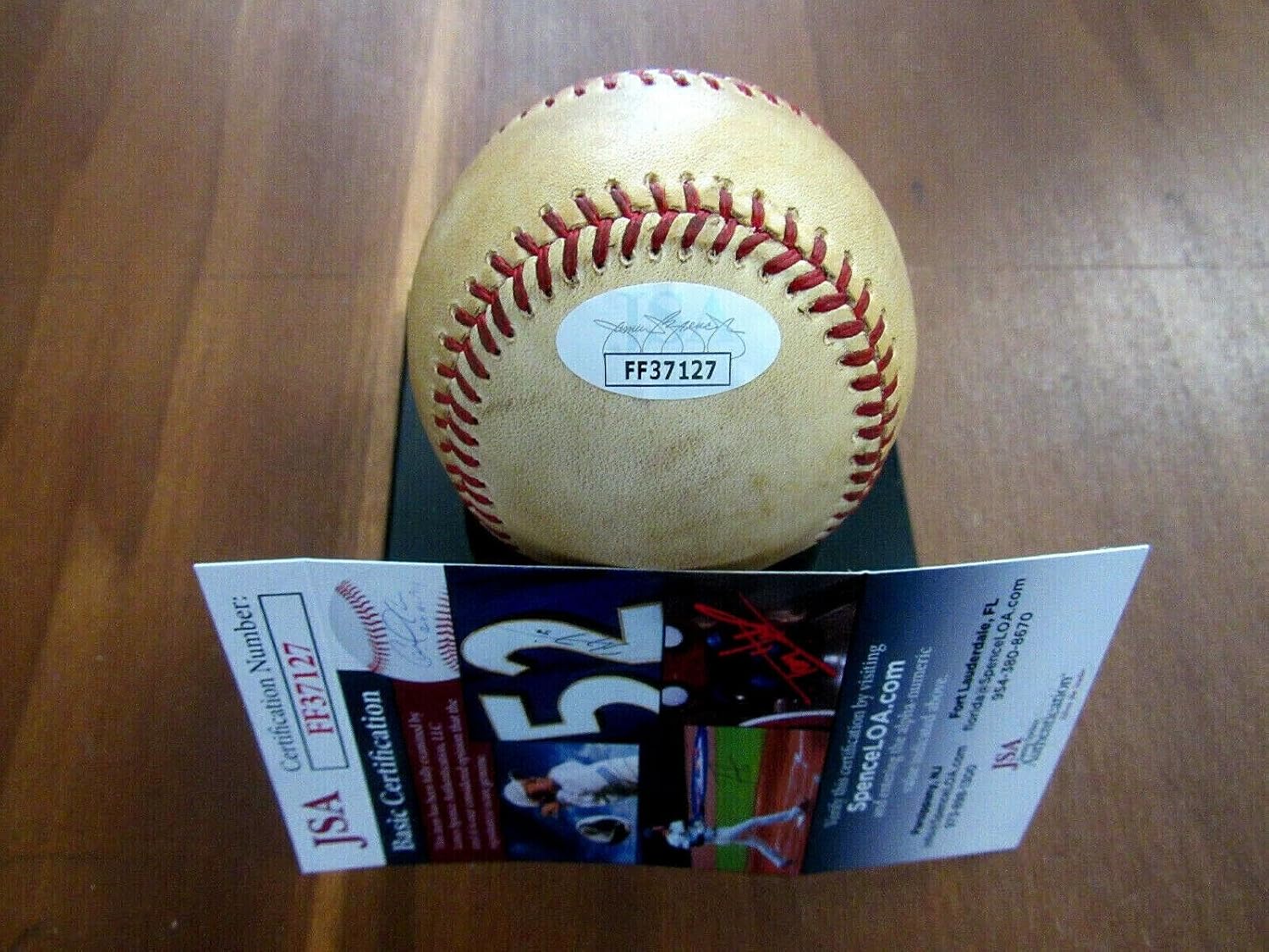 Jerry Royster Dodgers Braves Yankees Signed Auto Game Used Onl Baseball Jsa - MLB Game Used Baseballs