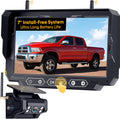 1080P HD Wireless Backup Camera: 1-Min Magnetic Easy Install No Wiring 7' Anti-Glare Monitor with Clear Night Vision - 24H Long Life Solar Scratch-Proof Rear View Camera for Truck Trailer SUV Small RV