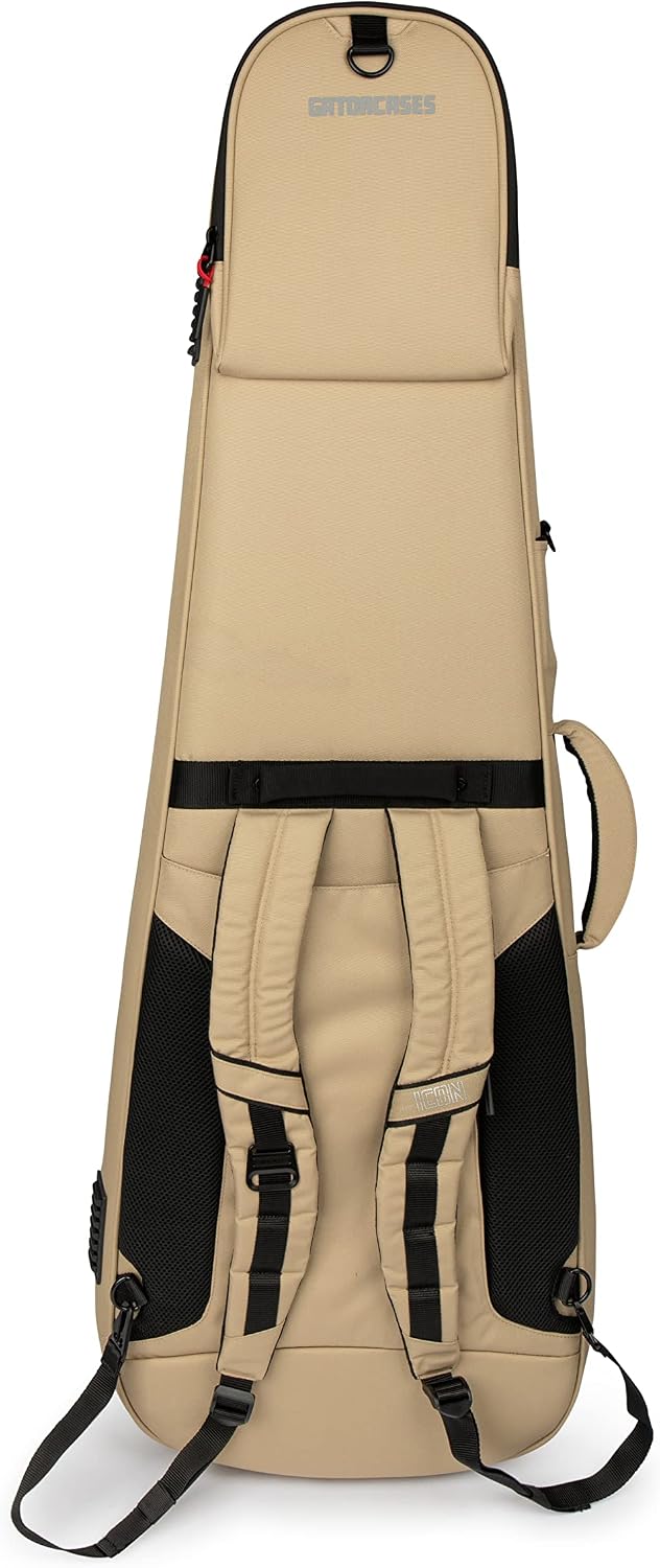 Gator Cases ICON Series Premium Weather Resistant Gig Bag for Electric Guitars with TSA Luggage Lock-Friendly Zipper Pulls; Khaki (G-ICONELECTRIC-KHK)
