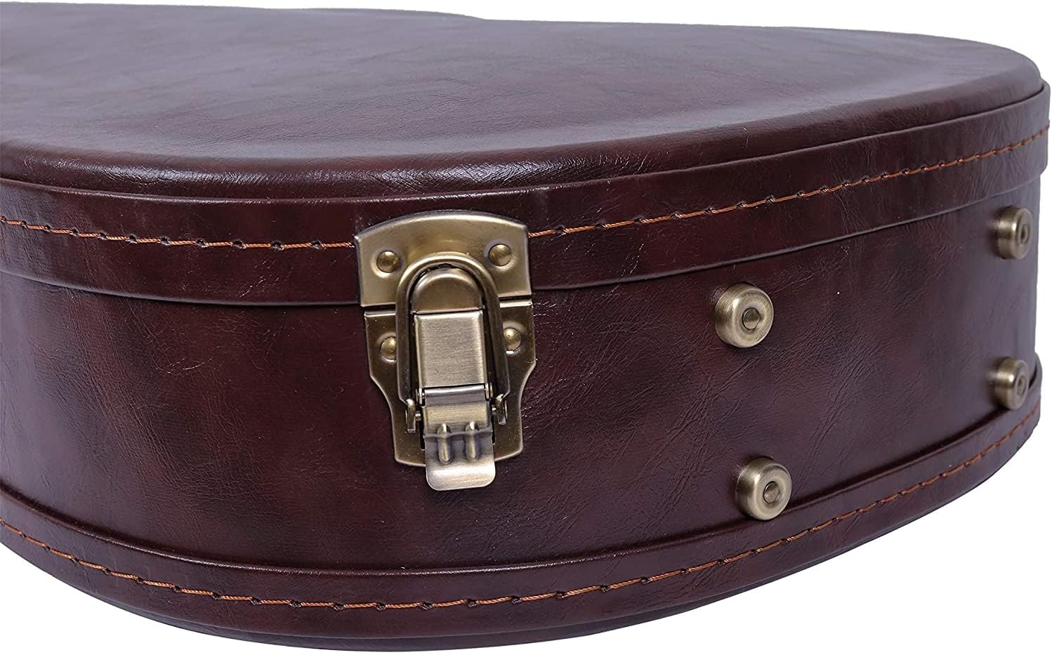 Crossrock Wooden Classical Guitar Case for 4/4 Full Size | Arched Top Design, Plush Interior, Metal Latches, Storage Compartment – Durable Hard Shell-Vintage Brown (CRW600CBR)