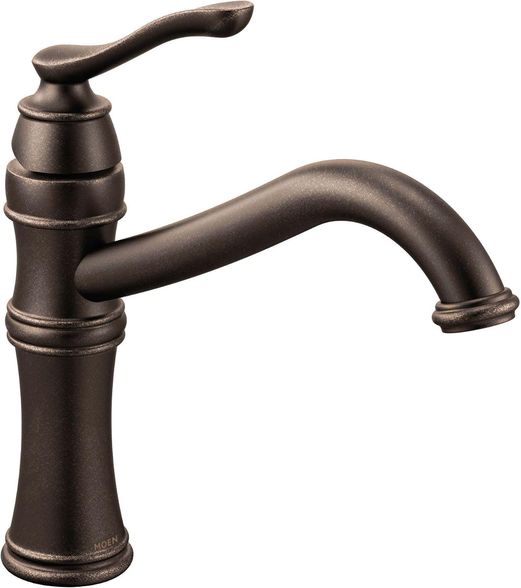 Moen 7240ORB Belfield Traditional One Handle High Arc Kitchen Faucet with Optional Deckplate Included, Oil Rubbed Bronze