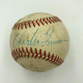 1950's Charlie Grimm Single Signed Game Used NL Baseball Chicago Cubs JSA COA - MLB Game Used Baseballs