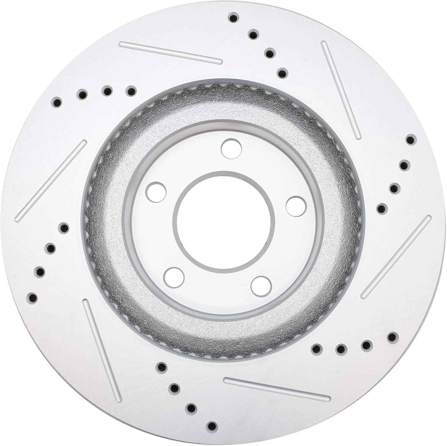 TRQ Performance Front Brake Pad and Rotor Set Ceramic G Coated Drilled Slotted Vented Rotors Compatible with 2007-2014 Ford Edge 2007-2015 Lincoln MKX