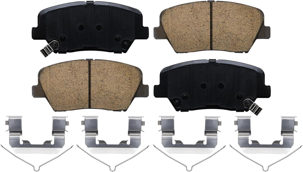 Detroit Axle - Front Brake Kit for 2016-2020 Kia Sorento 2017-2018 Hyundai Santa Fe Sport, Disc Brake Rotors Ceramic Brakes Pads with Hardware Replacement : 12.59' inch Rotor
