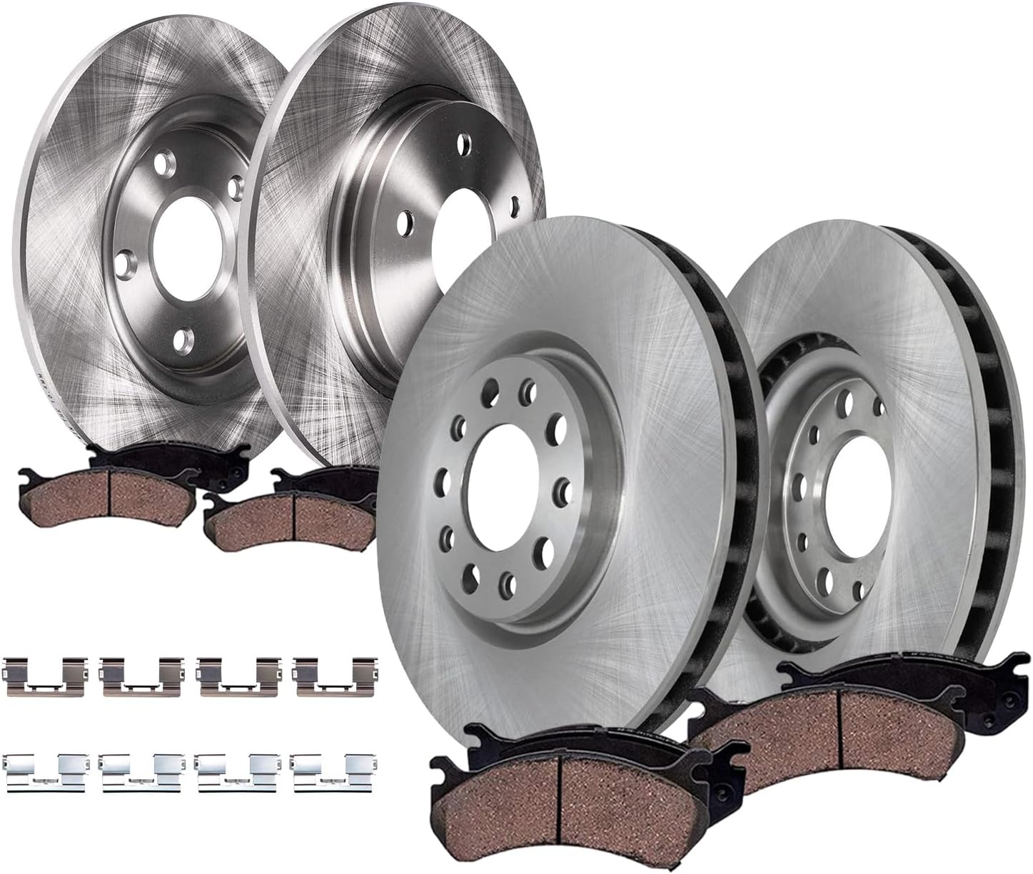 Detroit Axle - Brake Kit for Buick Verano Chevrolet Volt Cruze, Disc Brake Rotors Ceramic Brakes Pads with Hardware Replacement : 11.81' inch Front and 11.50' inch Rear Rotor
