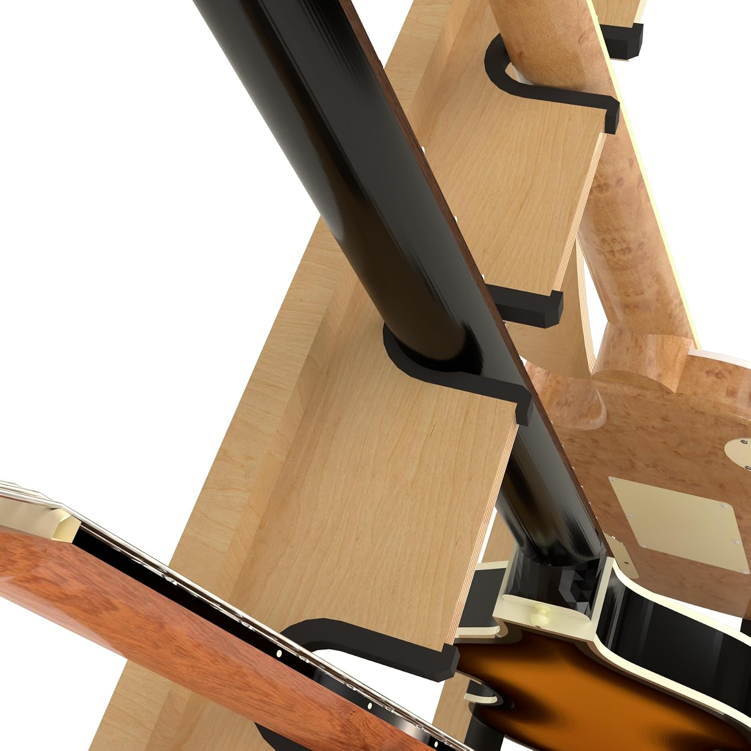 A&S Crafted Products Combo Guitar & Case Stand for Acoustics & Electrics - The VersaRack | Nitro Safe | Made in U.S.A.