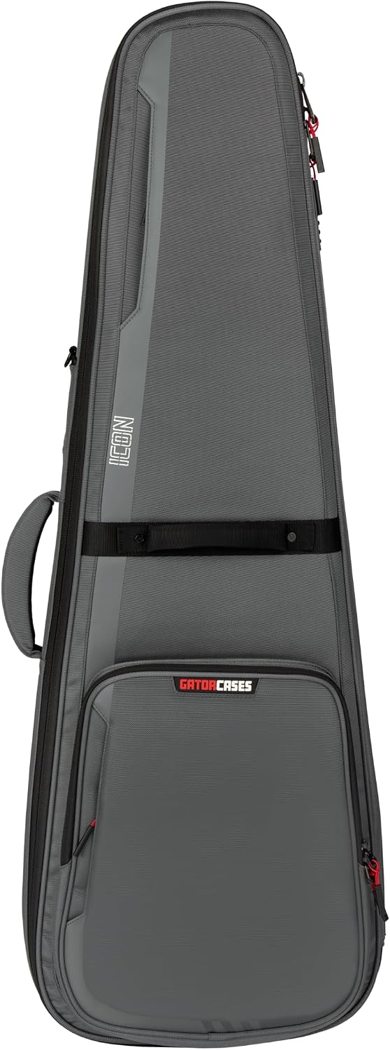 Gator Cases ICON Series Premium Weather Resistant Gig Bag for Electric Guitars with TSA Luggage Lock-Friendly Zipper Pulls; Grey (G-ICONELECTRIC-GRY)