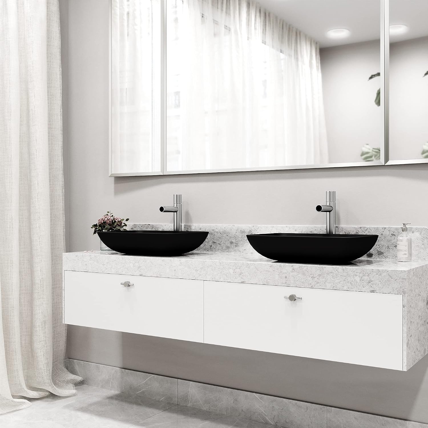 VIGO Ashford Single-Handle Single-Hole Mount Vessel Bathroom Sink Faucet, 11-Inch, Chrome, Modern Design, Solid Brass, 1.2 GPM WaterSense & Ceramic Disc Valve, Corrosion-Resistant