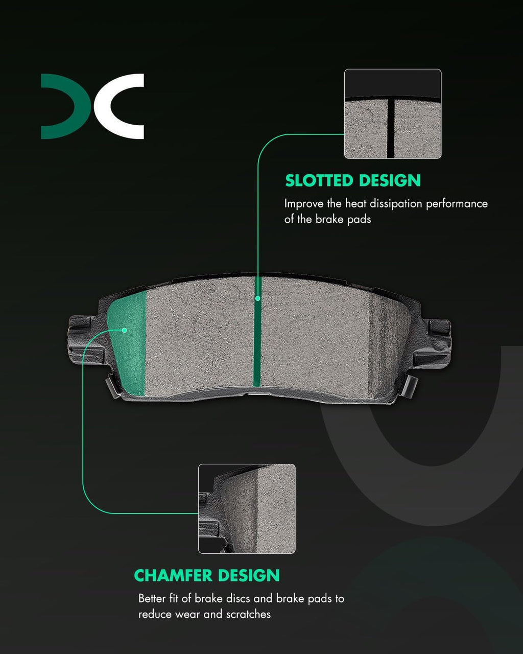 SCITOO Rear 13.03' Brake Pads and Rotors Kits Fit For Buick Enclave 2008-2017,For Chevrolet Traverse 2009-2017,For GMC Acadia 2007-2016,For GMC Acadia Limited 2017,For Saturn Outlook 2007-2010