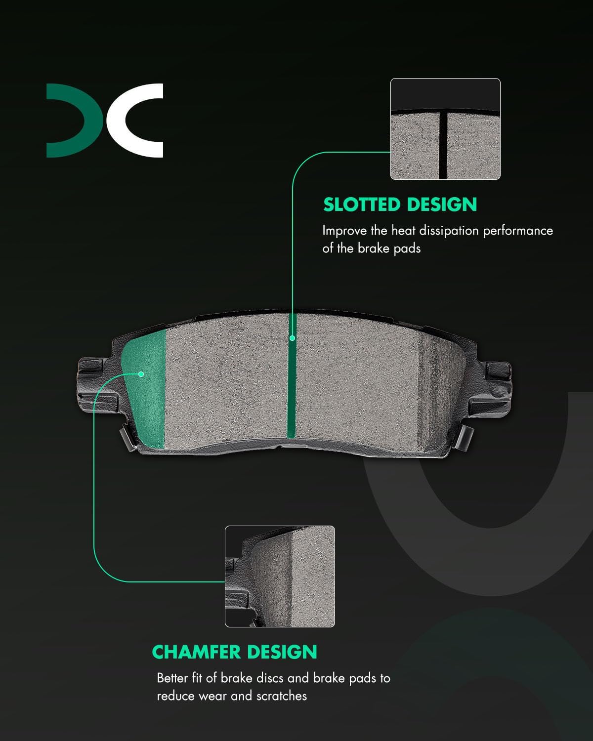 SCITOO Rear 13.03' Brake Pads and Rotors Kits Fit For Buick Enclave 2008-2017,For Chevrolet Traverse 2009-2017,For GMC Acadia 2007-2016,For GMC Acadia Limited 2017,For Saturn Outlook 2007-2010