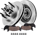 Detroit Axle - Front Brake Kit for 2008-2014 Ford E-450 Super Duty E-150 E-250, 2008-2019 2021 E-350 Super Duty, Disc Brake Rotors Ceramic Brakes Pads Replacement : 13.58' inch Rotor