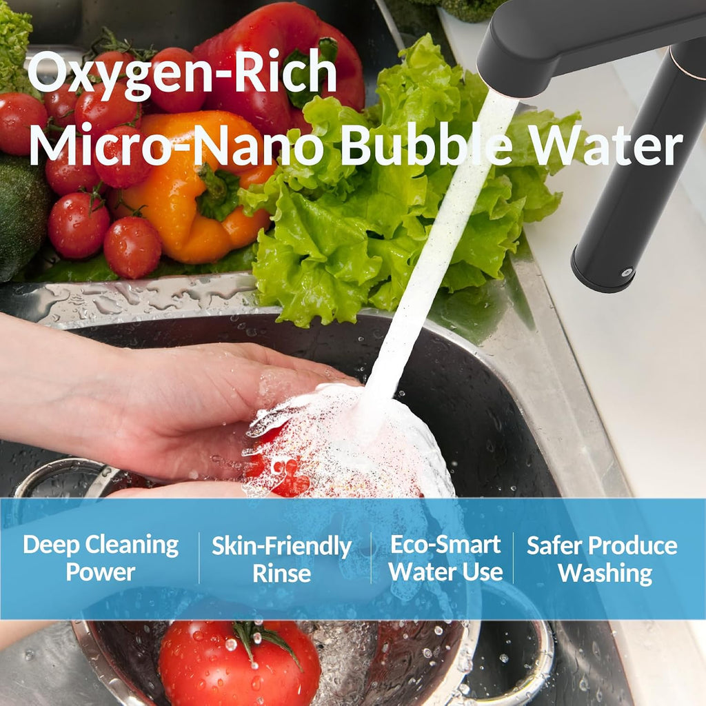 Suiysuim 800 GPD Tankless Reverse Osmosis System, 6-Stage Under Sink RO Water Filtration System, NSF/ANSI 58&42&61 Certified, Dual Outlet for RO and Microbubble Water, 2:1 Pure to Drain, N2-S