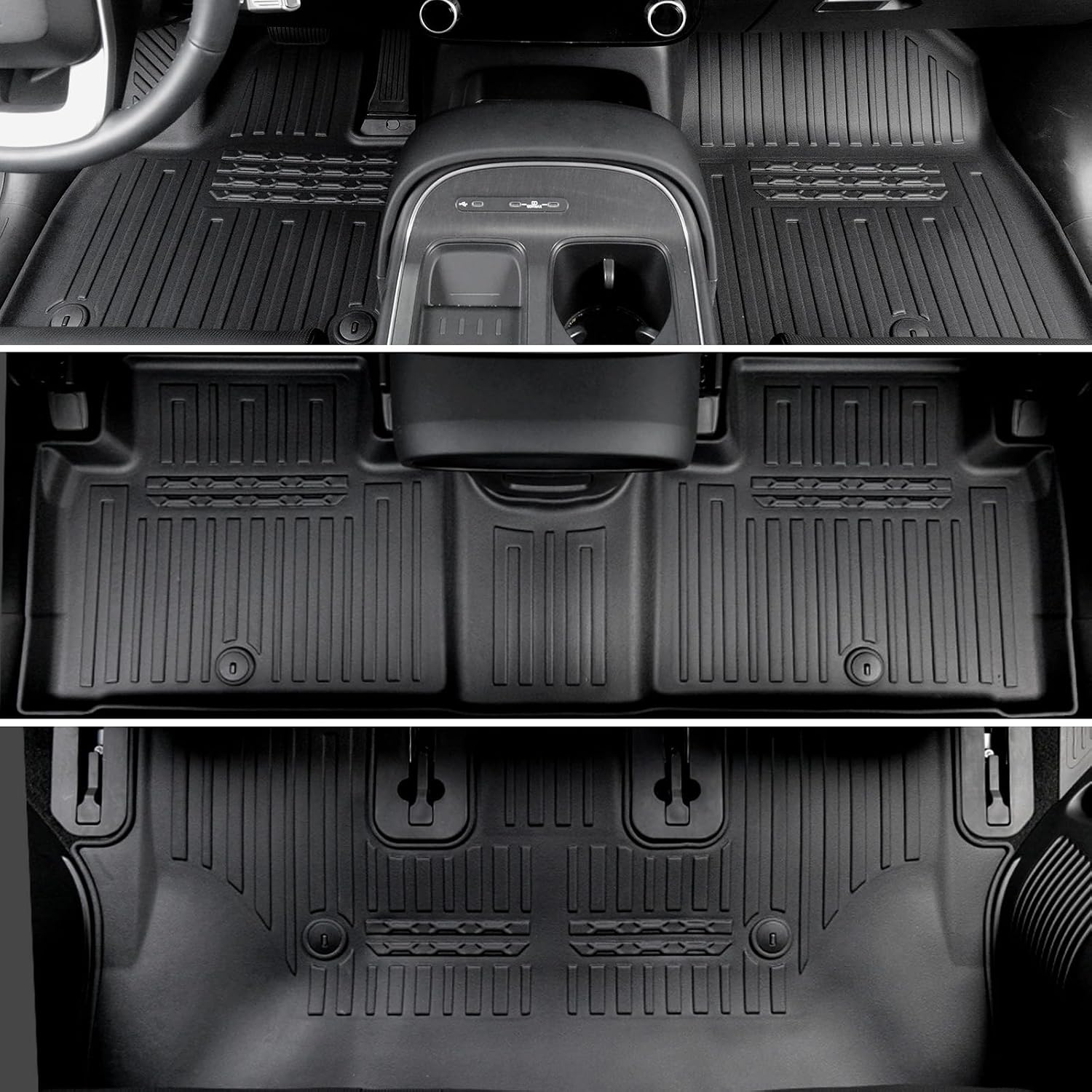Floor Mats for Hyundai Palisade Gasoline 2026, All Weather Floor Mats Trunk Cargo Liner with Backrest Protectors Accessories, Full Coverage Set (Fit 7/8 Seats)