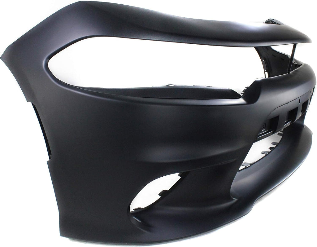 Garage-Pro Front Bumper Cover For Dodge Charger 2015-2023, Primed, For Models with Hood Scoop, Without Widebody, with Elliptical Fog Light Hole, 2023 Dodge Charger Accessories