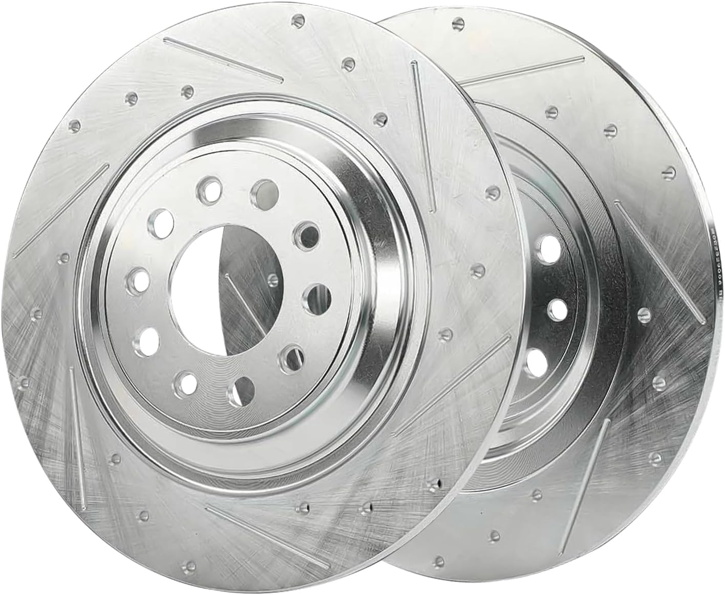 Detroit Axle - 10pc Brake Kit for 2016 2017 2018 2019 2020 2021 2022 2023 Jeep Cherokee, Drilled Disc Brake Rotors Ceramic Brakes Pads Replacement: 12.99' inch Front and 12.60' inch Rear Rotors