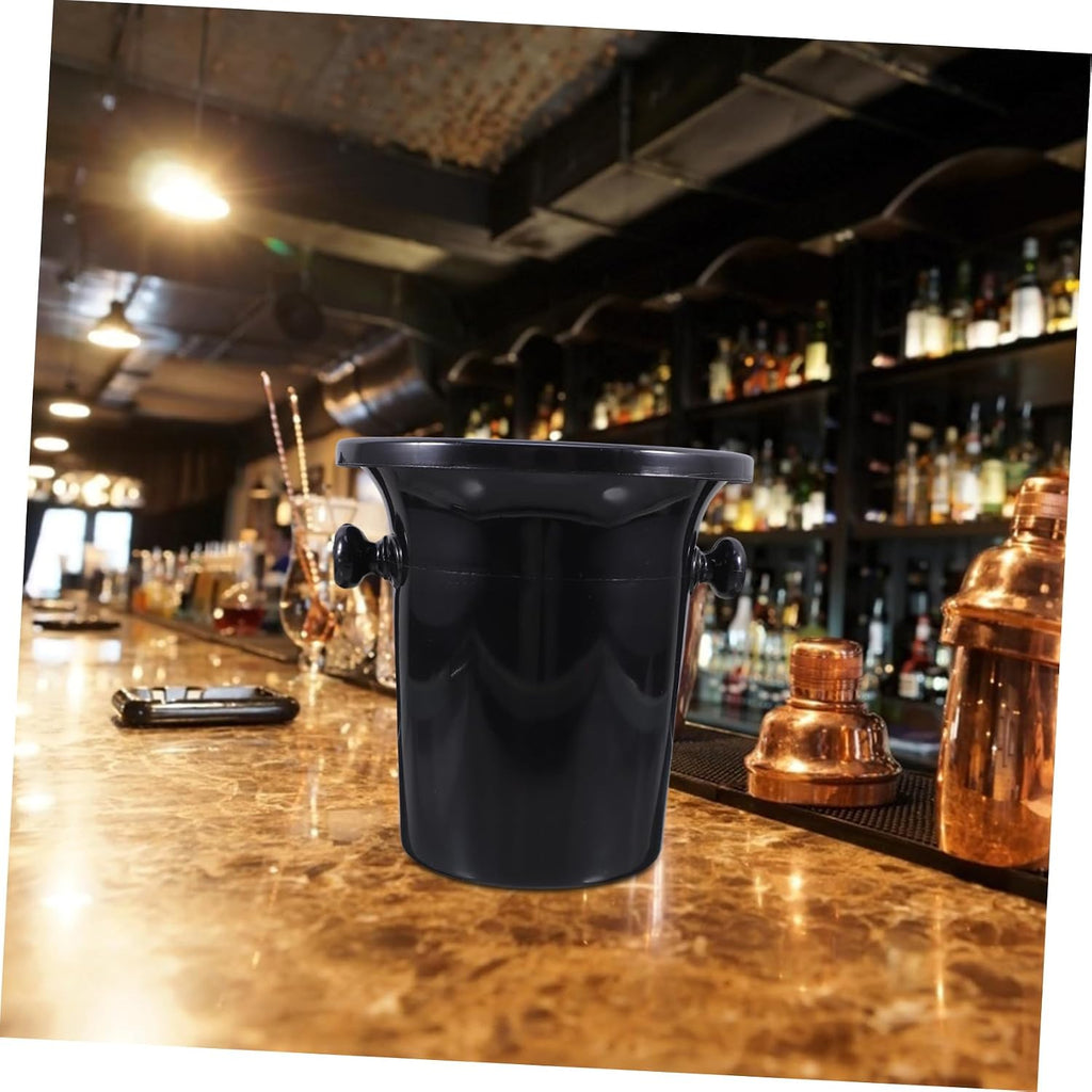 Western Style Pp Drink Buckets 4pcs Double Handles Spitting Barrels Ice Bucket Set for Wine