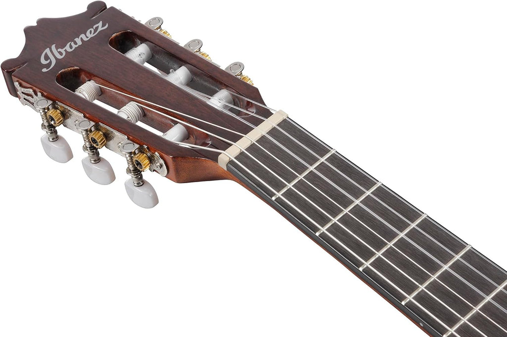 Ibanez GA5TCE3Q 3/4-Size Classical Acoustic-Electric Guitar - Amber High Gloss Bundle with Case, Tuner, Strap, Strings, Picks, Austin Bazaar Instructional DVD, and Polishing Cloth