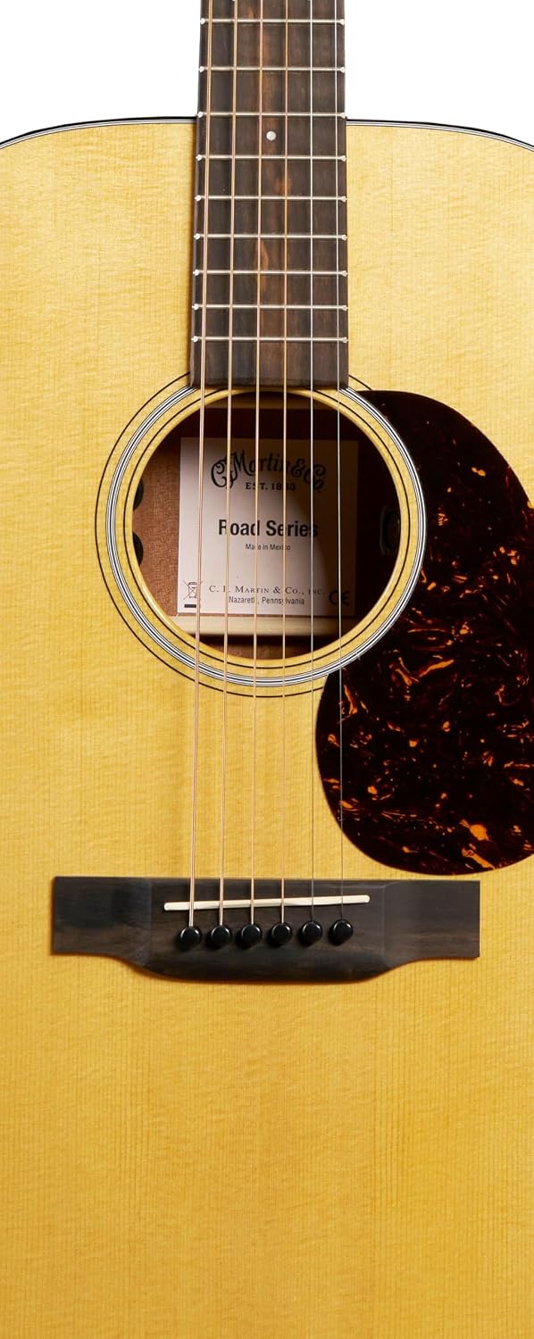 Martin 000-12E Retro Road Series Acoustic-Electric Guitar – Spruce Top & Sapele | Gloss Finish | E1 Electronics with Built-In Tuner | Softshell Case Included (Right)