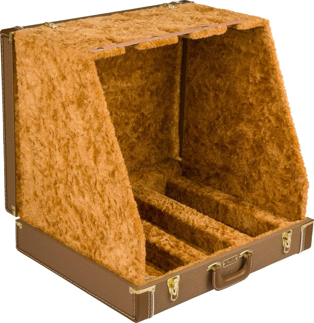 Fender Classic Series Case Stand - 3 Guitars Brown Bundle with Austin Bazaar Exclusive 24-Pack Picks