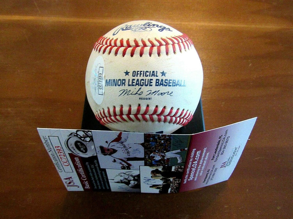 David Wells Ny Yankees Signed Auto Vintage Minor League Game Used Baseball Jsa - MLB Autographed Game Used Baseballs