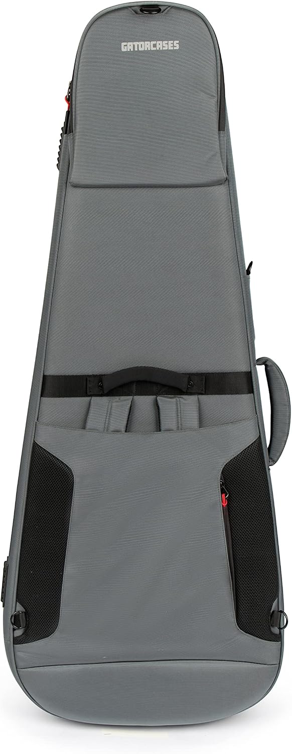 Gator Cases ICON Series Premium Weather Resistant Gig Bag for 335-Style TSA Luggage Lock-Friendly Zipper Pulls, Grey (G-ICON335-GRY)