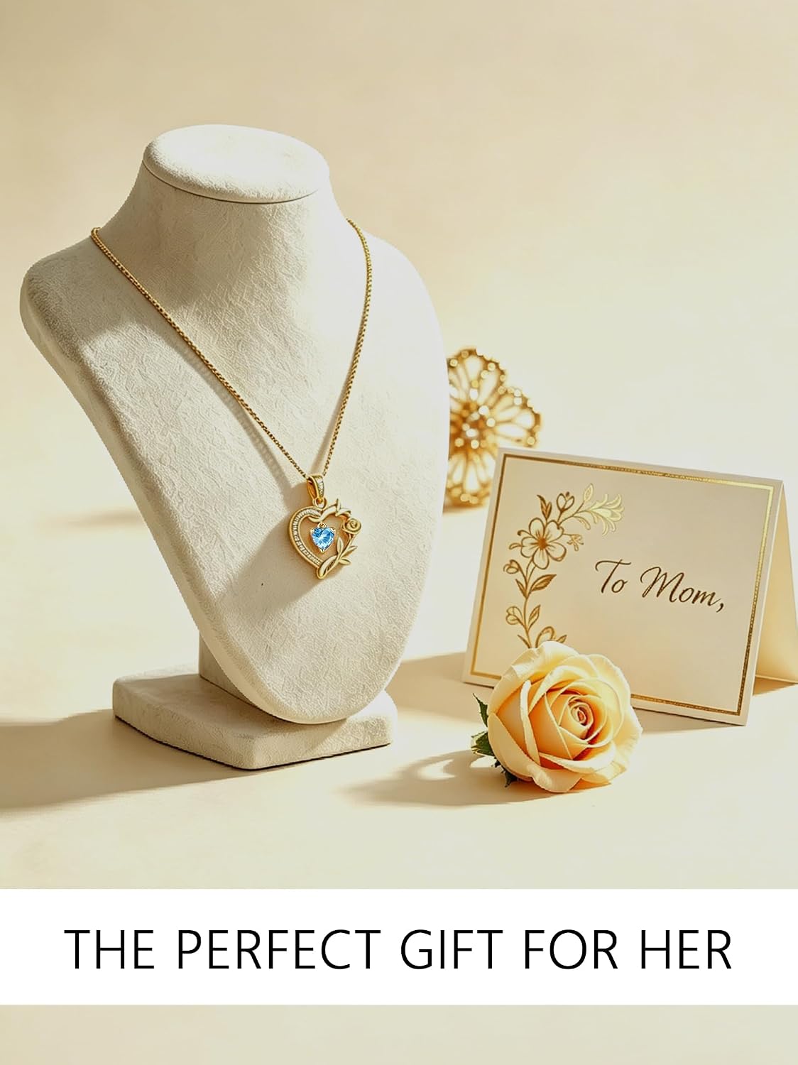 HeartMelody Heart Necklaces for Women Gold,14k 18K White Gold Plated Dainty Rose Butterfly Necklace with Garnet Birthstone Pendant Necklace Everyday Jewelry Birthday Christmas Gifts for Women Mom Her