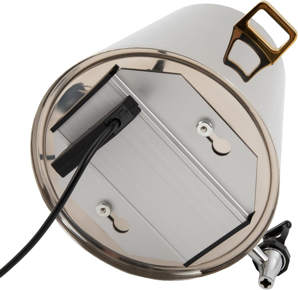 3.43 Gallon/13L Hot Beverage Dispenser,Food Grade Stainless Steel Coffee Chafer Hot Drinks Dispenser with Faucet&Fuel Tray,Alcohol-heating for Home,Hotel,Party,Restaurant,Gold