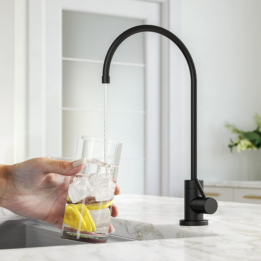 KRAUS Purita 2-Stage Under-Sink Filtration System with Single Handle Drinking Water Filter Faucet in Matte Black, FS-1001-FF-100MB